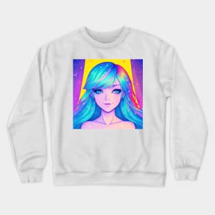 Beautiful young woman girl Crewneck Sweatshirt